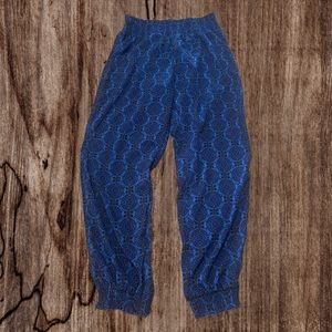 Aerie Blue Patterned Jogger High-Waisted Hippie Pants